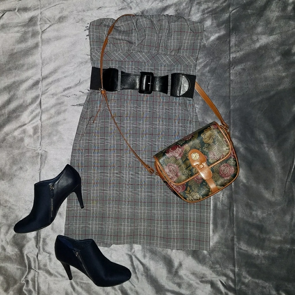 Candie's Plaid Strapless Dress